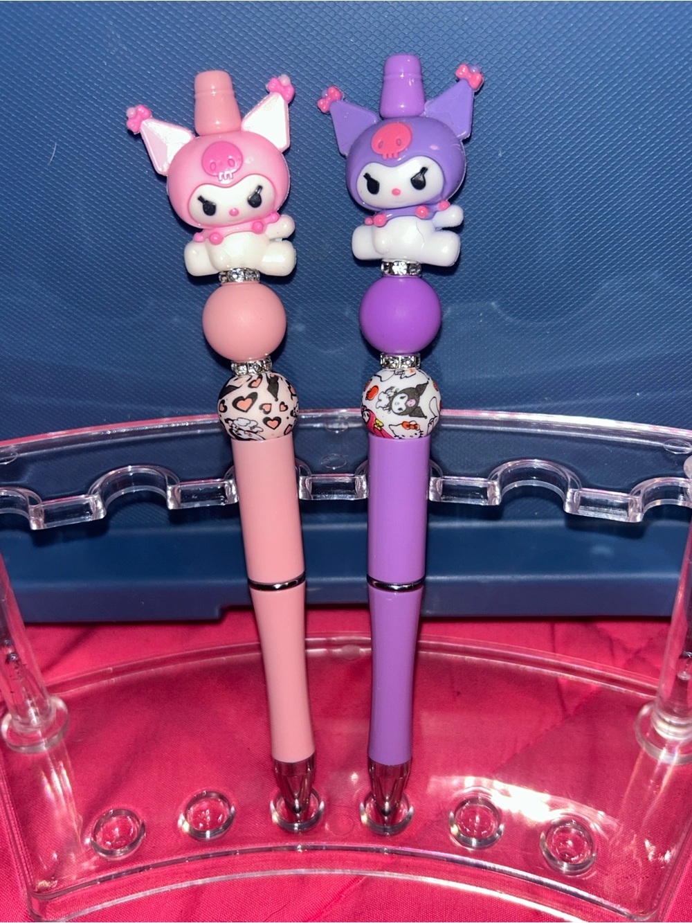Kuromi beaded pens set